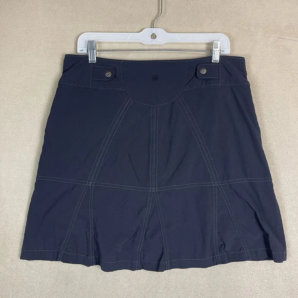 Athleta Skort Skirt Womens‎ 8 Black Hit The Trail Hiking Outdoor Tennis Golf
